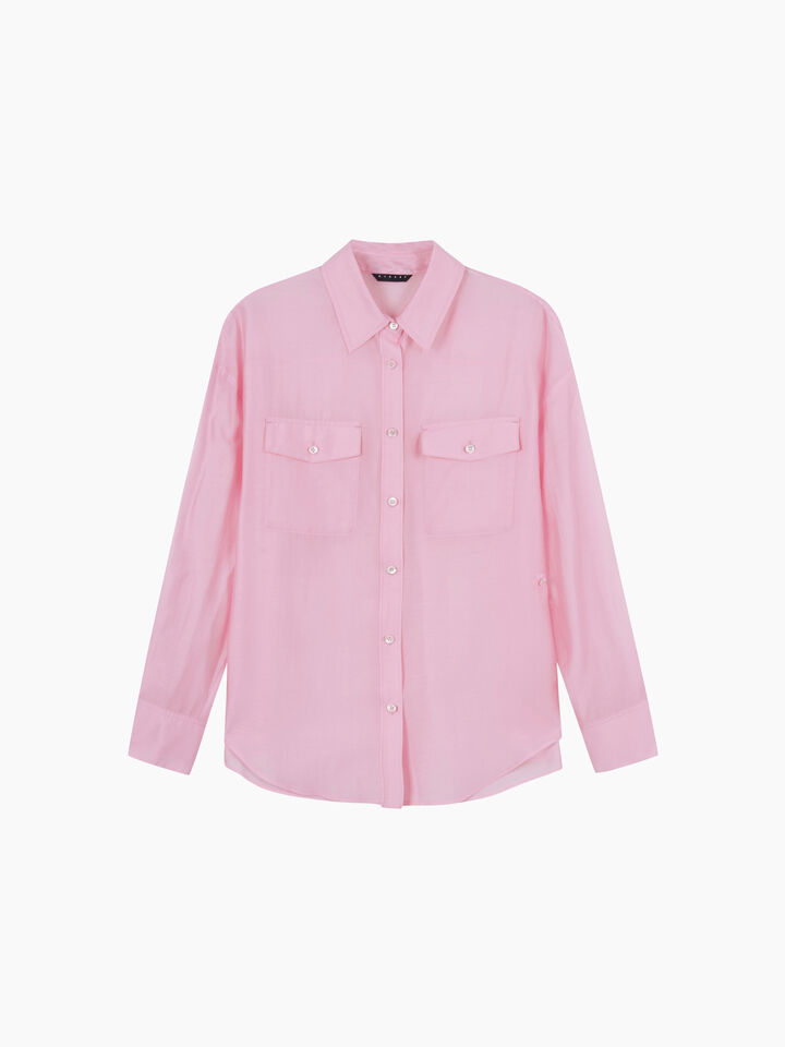 Camicia rosa con tasche - sisley k camicie - Rosa | Sisley K image number 1